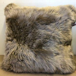 Natures Collection New Zealand Sheepskin Pillow Taupe